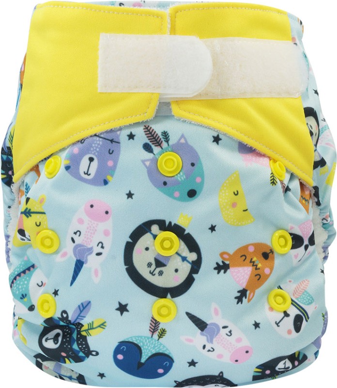 Cloth Diaper AIO Blümchen VELCRO