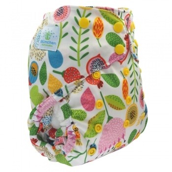 Cloth Diaper POCKET V2 Blümchen SNAP (without inserts)