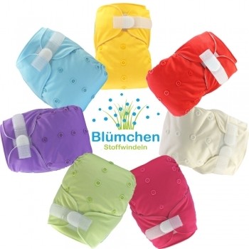 Cloth Diaper POCKET V2 Blümchen VELCRO (without inserts)