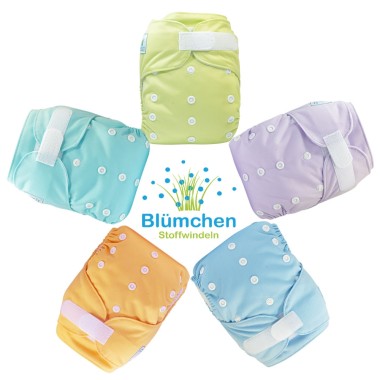 Cloth Diaper POCKET V2 Blümchen VELCRO (without inserts)