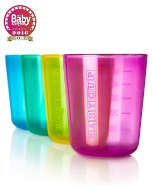4 little hands-sized glasses Babycup
