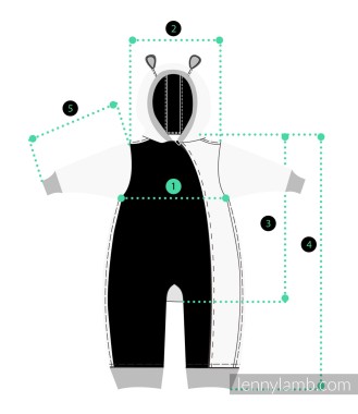 Tutona in felpa e pile BEAR ROMPER Lenny Lamb