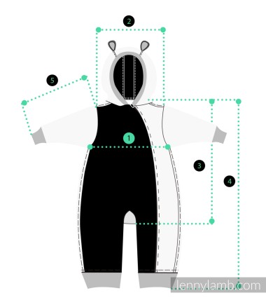 BEAR ROMPER Lenny Lamb fleece and fleece jumpsuit