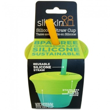 Bicchiere straw cup con tappo e cannuccia in silicone Gosili