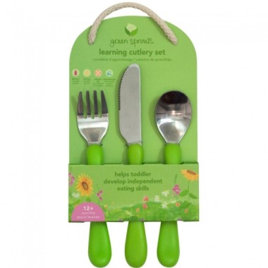 Set 3 cutlery 12m+ Green Sprouts