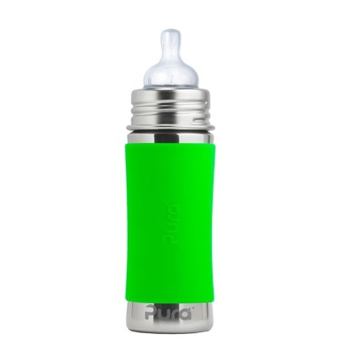 Stainless steel bottle with teat 275 ml Pura