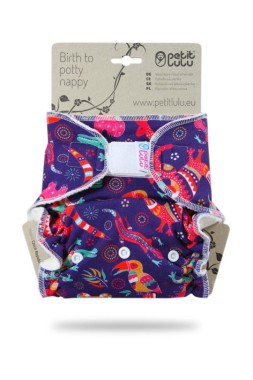 Washable diaper FITTED NIGHT Petit Lulu VELCRO