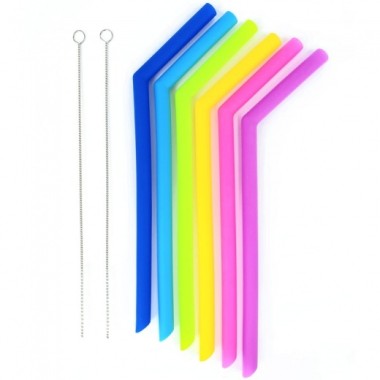 Reusable silicone straws 6pcs + 2 Kooleco pipe cleaners