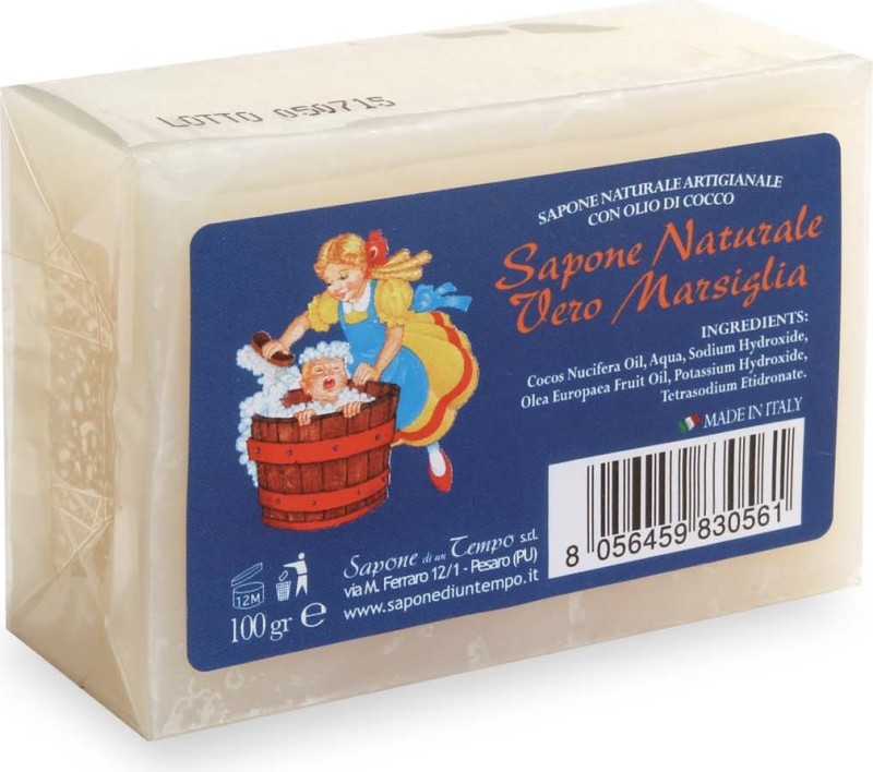 Sapone di Marsiglia Naturale Artigianale con Olio di Oliva e di Cocco 100gr