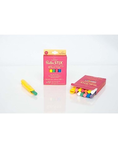 Zero dust multicolor chalks with Jaq Jaq Bird magnetic chalk holder