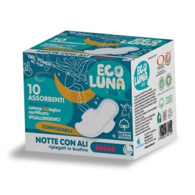 Compostable Night Pads With Wings Ecoluna