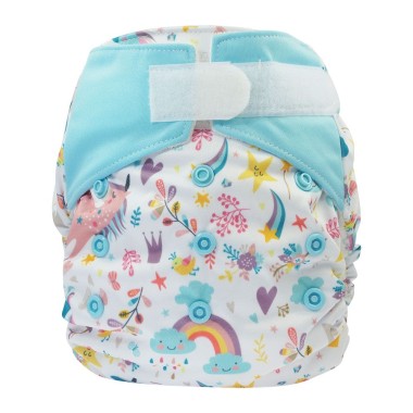 Cloth Diaper AIO V2 Blümchen VELCRO