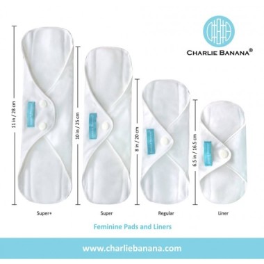SUPER Charlie Banana Washable Sanitary Pads - Organic Line