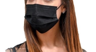 Surgical masks 3 layers black - 10 pieces