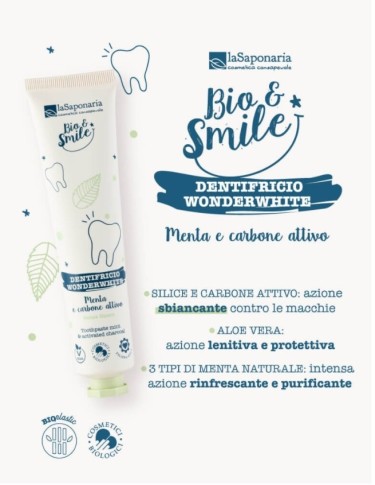 Dentifricio Wonder White Menta&Carbone – LaSaponaria