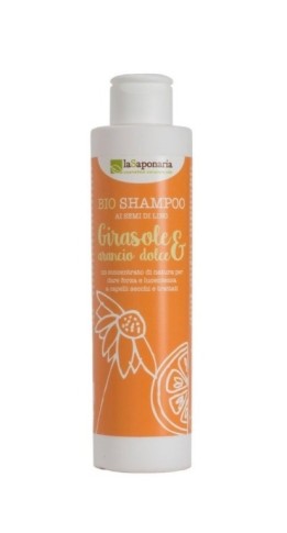 Bio Shampoo liquido ai semi di lino: Girasole e Arancia Dolce – LaSaponaria
