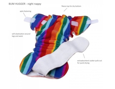 Pannolino lavabile Fitted Notte Bum Hugger (chiusura VELCRO) - Ella’s House