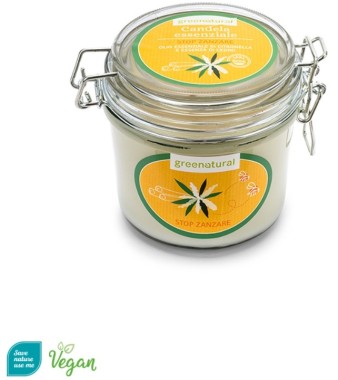 Essential candle STOP MOSQUITOES with CITRONELLA and CEDAR - GreeNatural