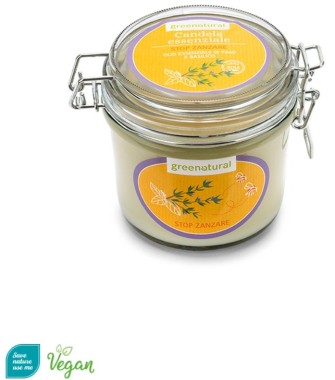 Essential candle STOP MOSQUITOES with THYME and BASIL - GreeNatural