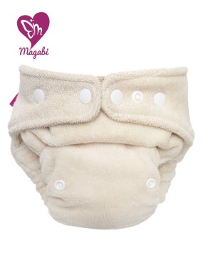 Washable Diaper FITTED Night 100% organic cotton frotte SNAP - Magabi