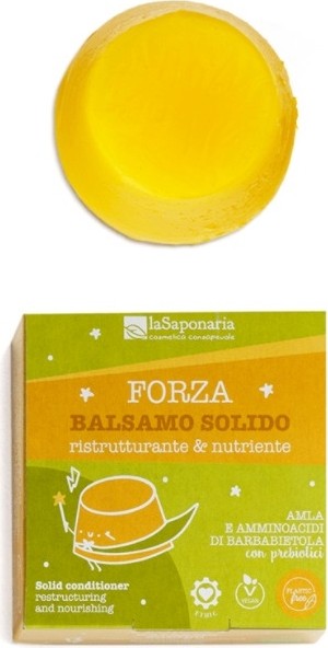 Balsamo solido FORZA ristrutturante e nutriente - La Saponaria Balsamo solido FORZA ristrutturante e nutriente - La Saponaria