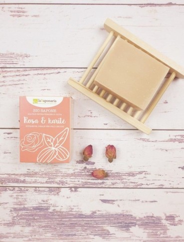 Saponetta alla Rosa e al burro di Karité - LaSaponaria