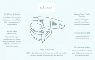 Pannolini U&G biodegradabili taglia S (3 - 8 Kg) - Eco Boom