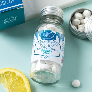DENTIFRICIO SOLIDO IN PASTIGLIE (GUSTO MENTA) - OFFICINA NATURAE DENTIFRICIO SOLIDO IN PASTIGLIE (GUSTO MENTA) - OFFICINA NATURAE