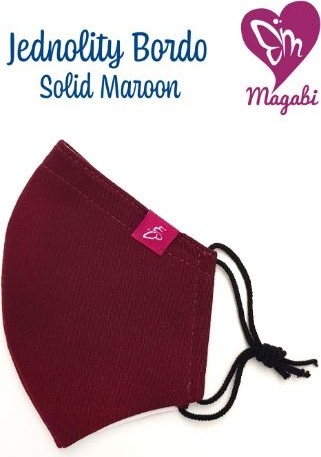 2-layer protective mask with Magabi-S-bordeux elastic band