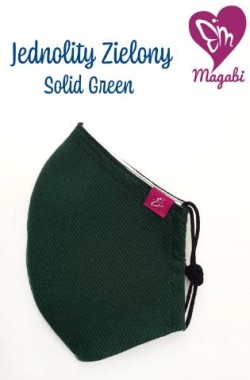 Mascherina protettiva 2 strati con elastico Magabi-S-verde