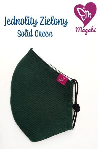 Mascherina protettiva 2 strati con elastico Magabi-S-verde