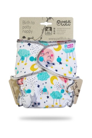 Washable diaper FITTED NIGHT Petit Lulu SNAPB