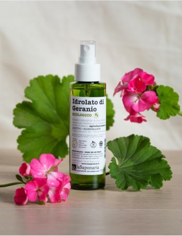 Idrolato di Geranio BIO - La Saponaria Idrolato di Geranio BIO - La Saponaria