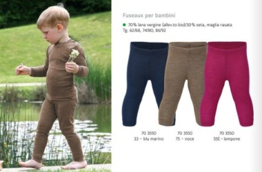 Baby leggings in merino silk virgin wool - Engel