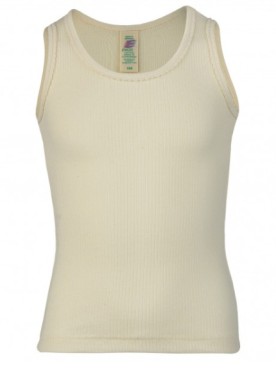 Sleeveless vest in merino silk virgin wool - Engel