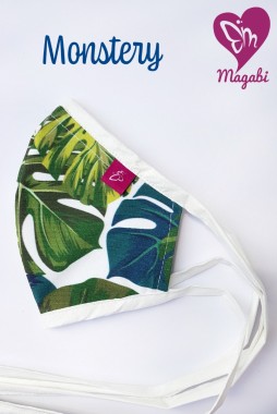 Patterned protective mask (with laces) - Magabi