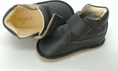 Scarpe alte Barefoot artigianali modello INVERNO CuorFoot (grigio scuro)