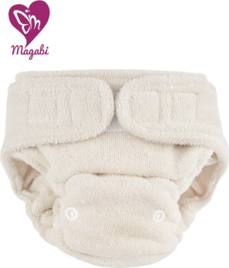 Washable Diaper FITTED Night 100% organic cotton frotte VELCRO- Magabi