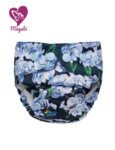 Pannolino Pocket in cotone con chiusura SNAP (taglia S/M) - Magabi Pannolino Pocket in cotone con chiusura SNAP (taglia S/M) - Magabi