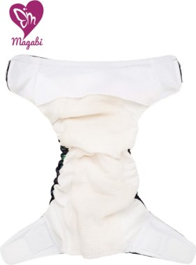 Pannolini Lavabili AIO Bambù e Cotone VELCRO (taglia S/M) - Magabi