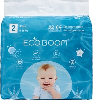 Pannolini U&G biodegradabili  versione PLANT BASED - taglia S (3 - 8 Kg) - Eco Boom