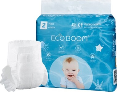 Pannolini U&G biodegradabili  versione PLANT BASED - taglia S (3 - 8 Kg) - Eco Boom