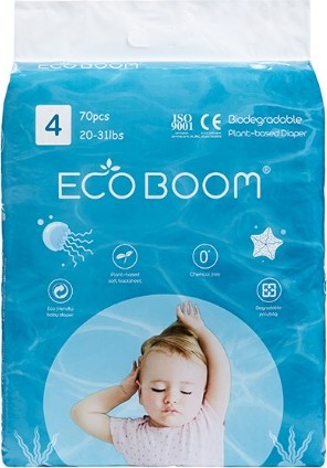 U&G biodegradable diapers PLANT BASED version - size L (9 - 14 Kg) - Eco Boom
