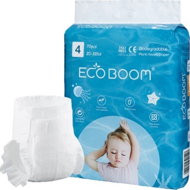 Pannolini U&G biodegradabili  versione PLANT BASED - taglia L (9 - 14 Kg) - Eco Boom