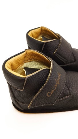 Scarpe alte Barefoot artigianali modello INVERNO CuorFoot (nero)