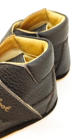 Handmade Barefoot high shoes model WINTER CuorFoot (black)