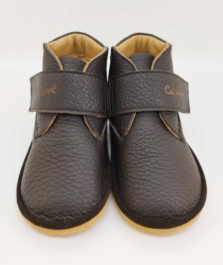 Scarpe alte Barefoot artigianali modello INVERNO CuorFoot (nero)