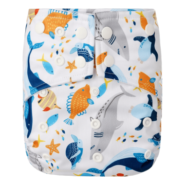 Washable pocket suede diaper Happy Bear