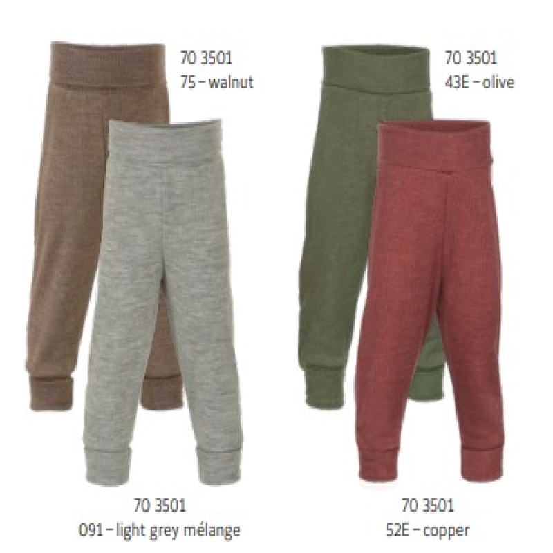 Baby Pantaloni lunghi in lana vergine merino seta - Engel