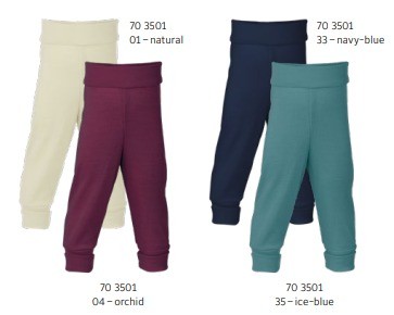 Baby Pantaloni lunghi in lana vergine merino seta - Engel